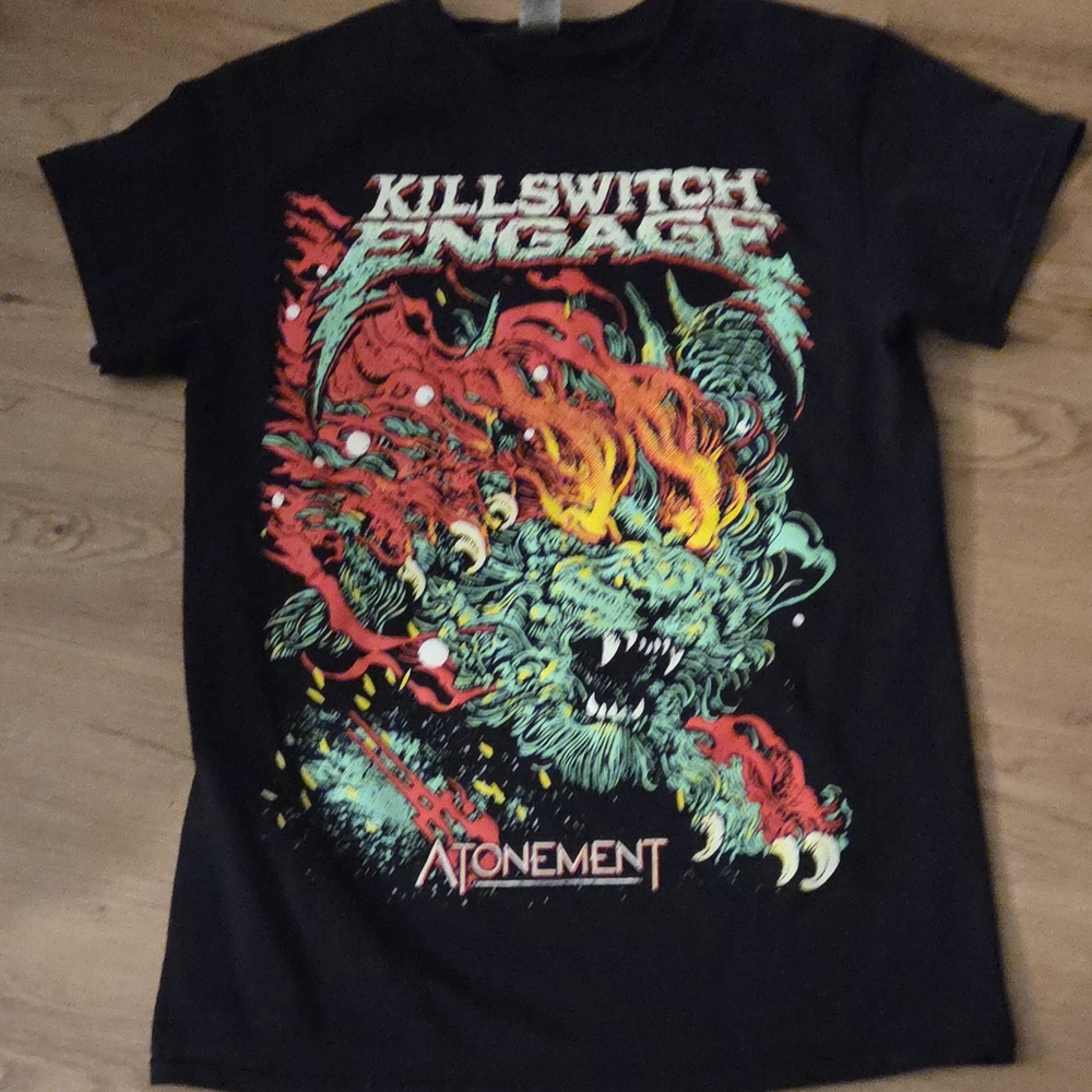 Killswitch Engage 'Atonement' Black Graphic Tee - Neon Multi